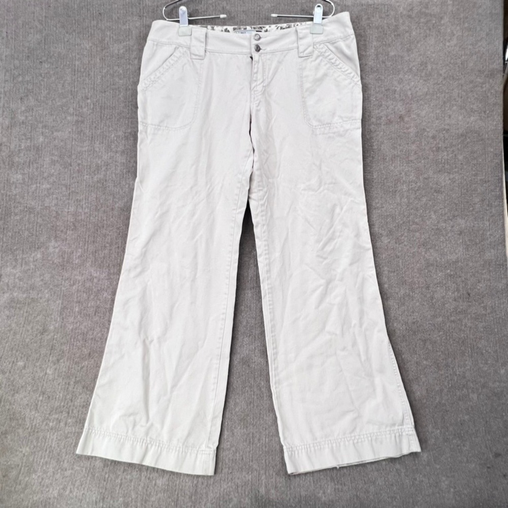 Old‎ Navy Ultra Low Waist Flare Leg Pants Women's Size 14 Beige Casual